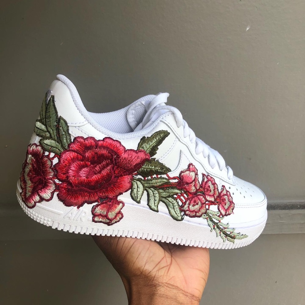 Wmns Red Rose Nike Air Force Ones